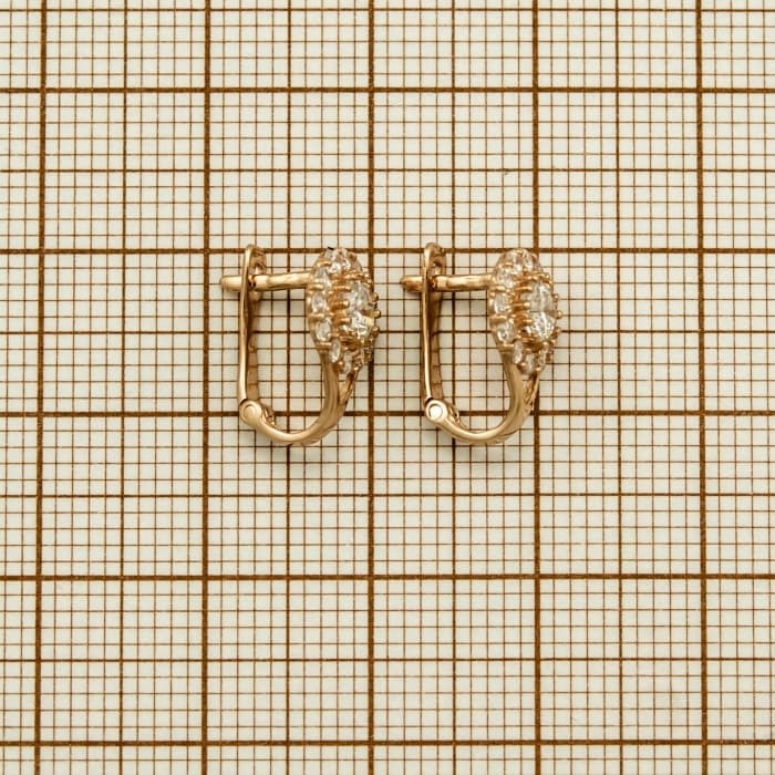 Auksiniai auskarai su cirkoniais 1192 — miniatiūra 3