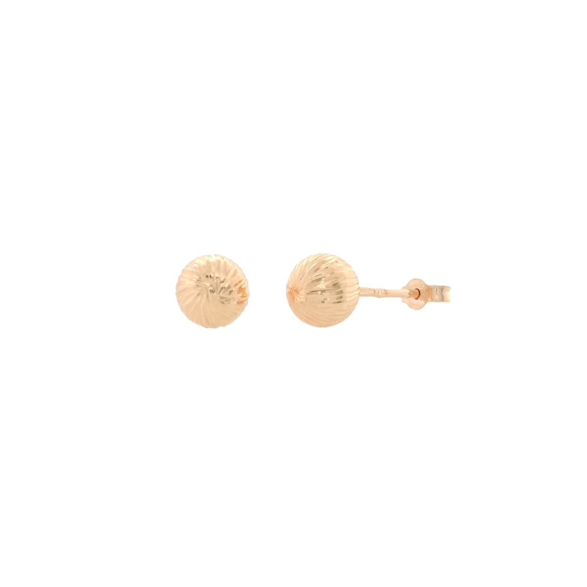 Graviruoti auksiniai auskarai Burbuliukai 6 mm 1904