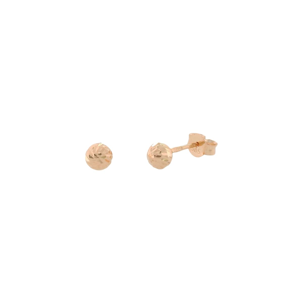 Auksiniai graviruoti auskarai Burbuliukai 4 mm 1944