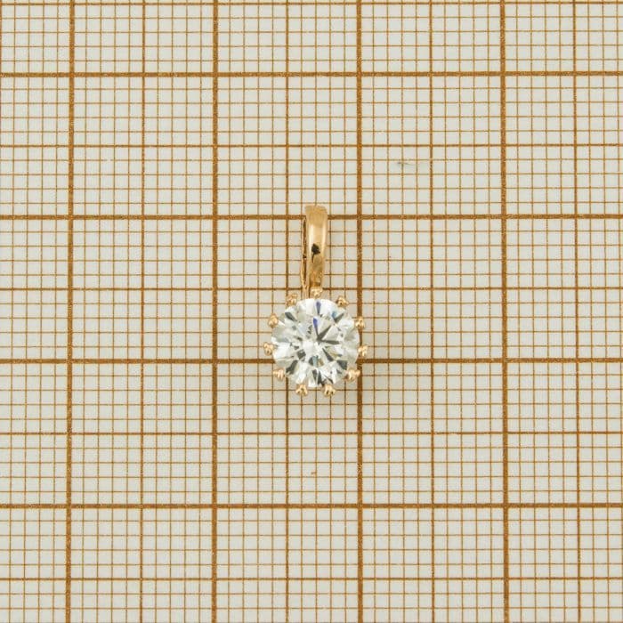 Auksinis pakabukas su Swarovski kristalu — miniatiūra 2
