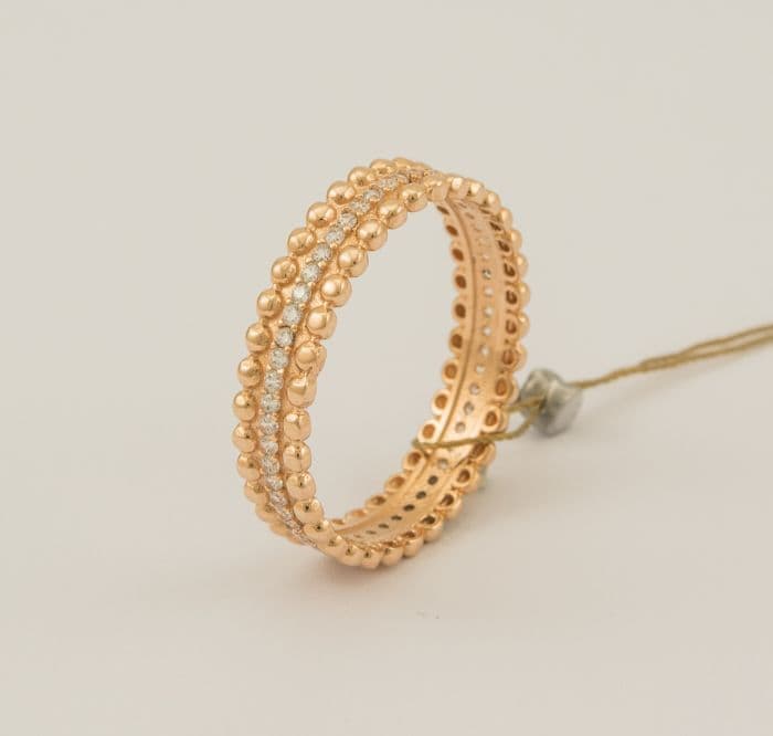 Auksinis žiedas su cirkoniais 19.5 mm