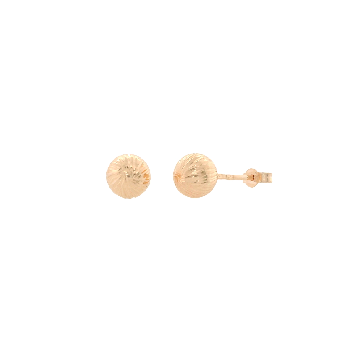 Graviruoti auksiniai auskarai Burbuliukai 6 mm 1904